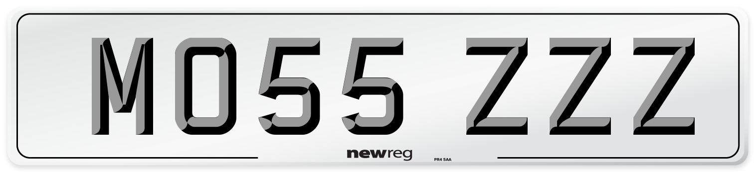 MO55 ZZZ Number Plate from New Reg